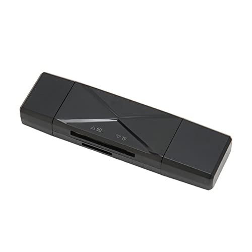 SD-Kartenleser-Adapter 3 in 1 USB 3.0, USB C USB 3.0 Micro USB, 3 in 1 USB-Speicherkartenleser, Kompakt und Tragbar, Tragbarer Speicherkartenleser, mit 3 Anschlüssen, Schnell (Schwarz) von Tonysa