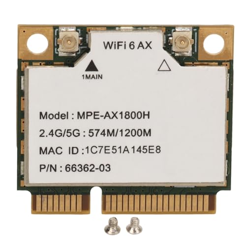Tonysa AX1800H WiFi 6-Karte, 2,4 GHz 5 GHz Dualband-PCIE-Adapter, mit Bluetooth 5.2, für Win 10 11 für Linux für PC-Laptops Desktop, Plug and Play von Tonysa