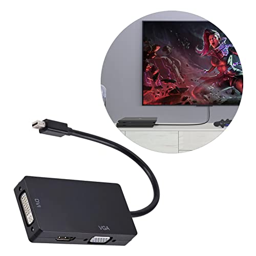 Tonysa -Displayport-Adapter, ABS-DP-Adapter für Laptop-TV-, 60 Hz 2,25 GBP VGA HD DVI-Ausgang, Kupfer-DVI-Kabel (Schwarz) von Tonysa