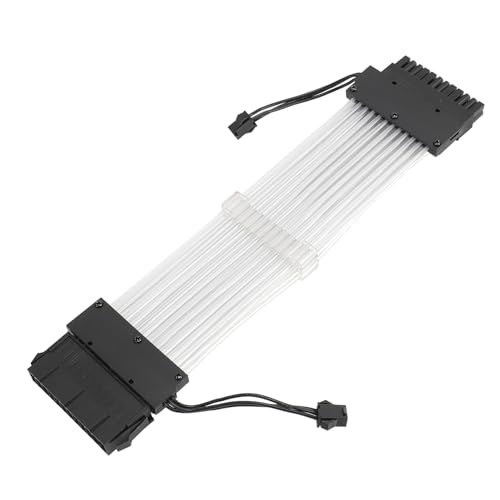 Tonysa RGB-PC-Kabel, 24-poliger Stecker auf Buchse, 18 AWG, 9,6 Zoll ARGB-Stromverlängerungskabel mit 5-V-3-poligem Adapter für E ATX ATX Micro ATX Motherboard Tonysa RGB-PC-Kabel, 24-poliger Stecker auf Buchse, 18 AWG, 9,6 Zoll ARGB-Stromverlängerungskabel mit 5-V-3-poligem Adapter für E ATX ATX Micro ATX Motherboard von Tonysa
