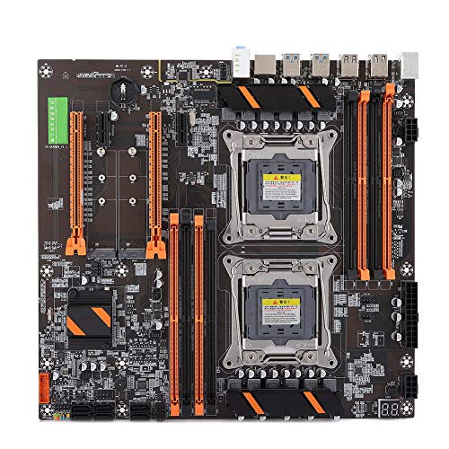 Tonysa X99 Dual Server Motherboard, Rückseite 4 USB3.0 Gigabit Netzwerkkarte 8 Speichersteckplatz Mainboard Unterstützung 4-Gen 8 * DDR4 DIMM 3000/2666/2400/2133MHz Server Motherboard für Computer von Tonysa