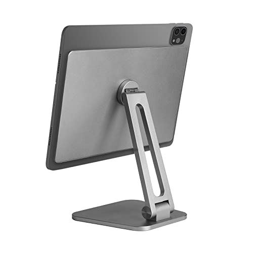 TooCust Magnetischer iPad Ständer für Schreibtisch, für iPad Pro 12.9 Ständer 3rd/4th/5th/6th, 180° verstellbar, 360° drehbar, tragbarer iPad Pro Ständer 12.9 Zoll, iPad Halter Ständer, Grau von TooCust
