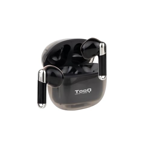 TOOQ TQBWH-0054B – Onyx Kabellose Bluetooth-Kopfhörer mit Mikrofon mit Ladehülle, kabellose Kopfhörer für iPhone/iOS/Android, Schwarz von TooQ
