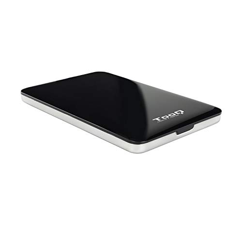 TOOQ TQE-2538B - 2,5" Festplattengehäuse, (SATA I/II/III bis zu 7,0 mm Höhe, USB 3.0), Aluminium, LED-Anzeige, Schwarz, 50 gr. von TooQ