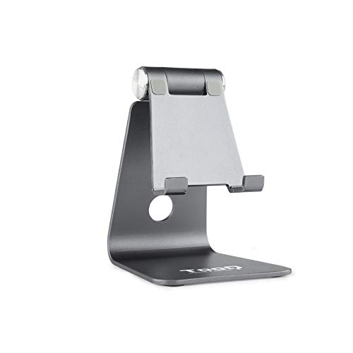 TooQ PH0001-G - Tischständer für Smartphone/iPhone neigungsverstellbar, Aluminium dunkelgrau von TooQ
