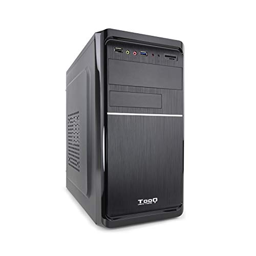 TooQ TQC-4735U3C-B - Computergehäuse (microATX, mit 500-W-Quelle, USB 3.0, Frontkartenleser) Farbe schwarz von TooQ