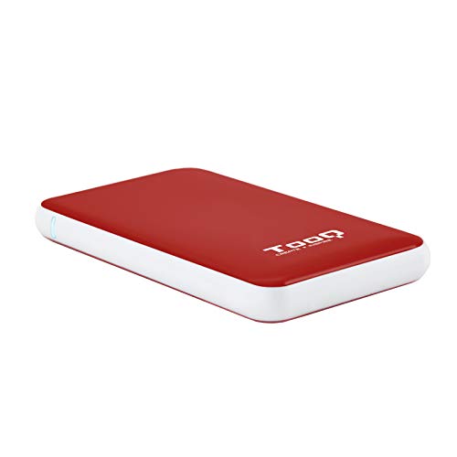 TooQ TQE-2528R - Gehäuse für 2,5" Festplatten (SATA I/II/III bis 9,5 mm, USB 3.1) rot von TooQ