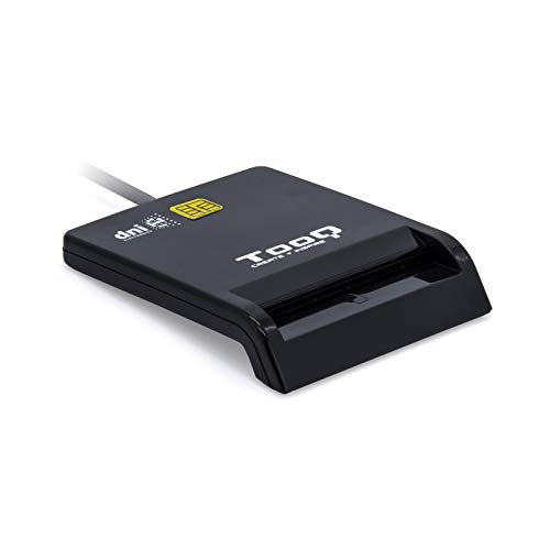TooQ TQR-210B - Externes Lesegerät für elektronische DNI und Smartcards (DNIe), USB 2.0, Schwarzweiß, 480 Mbit/s von TooQ