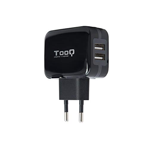 TooQ TQWC-1S02 - Ladegerät mit 2xUSB (5V-3,4A, 17W), mit AirPower Technologie, Zertifizierung: CE , für USB Geräte, schwarz von TooQ