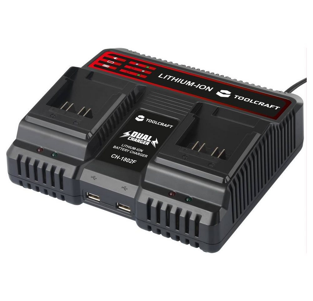 TOOLCRAFT Doppelladegerät 20 V 4.5 A Akku-Ladestation (ohne Akku) von Toolcraft