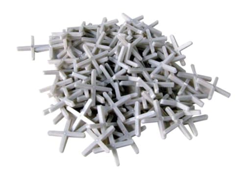 Toolland Fugenkreuz, 100 Stück, Kunststoff, Weiß, Fugenbreite 8 mm von TOOLLAND