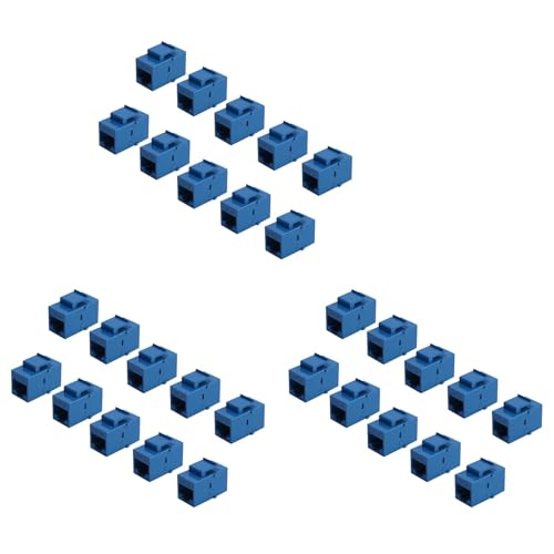 Toolvvik 30-Teiliger RJ45 Anschluss Buchse Cat6 Erweiterung Koppler Ethernet Netzwerk LAN Cat 6 Koppler Buchsen VerläNgerung Adapter, Blau Toolvvik 30-Teiliger RJ45 Anschluss Buchse Cat6 Erweiterung Koppler Ethernet Netzwerk LAN Cat 6 Koppler Buchsen VerläNgerung Adapter, Blau von Toolvvik
