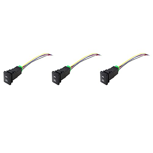 Toolvvik 3X 4 Poliger 12 V Druck Schalter mit LED Hintergrund Anzeige Lampen Für Scheinwerfer DRL LED Licht Leiste (33 x 22 mm) von Toolvvik