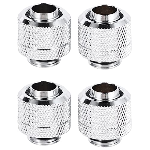 Toolvvik 4 Stücke Wasser KüHlung Armaturen G1 / 4 Außen Gewinde Pagode für 9,5X12,7 mm Weich Computer KüHl System Silber Toolvvik 4 Stücke Wasser KüHlung Armaturen G1 / 4 Außen Gewinde Pagode für 9,5X12,7 mm Weich Computer KüHl System Silber von Toolvvik
