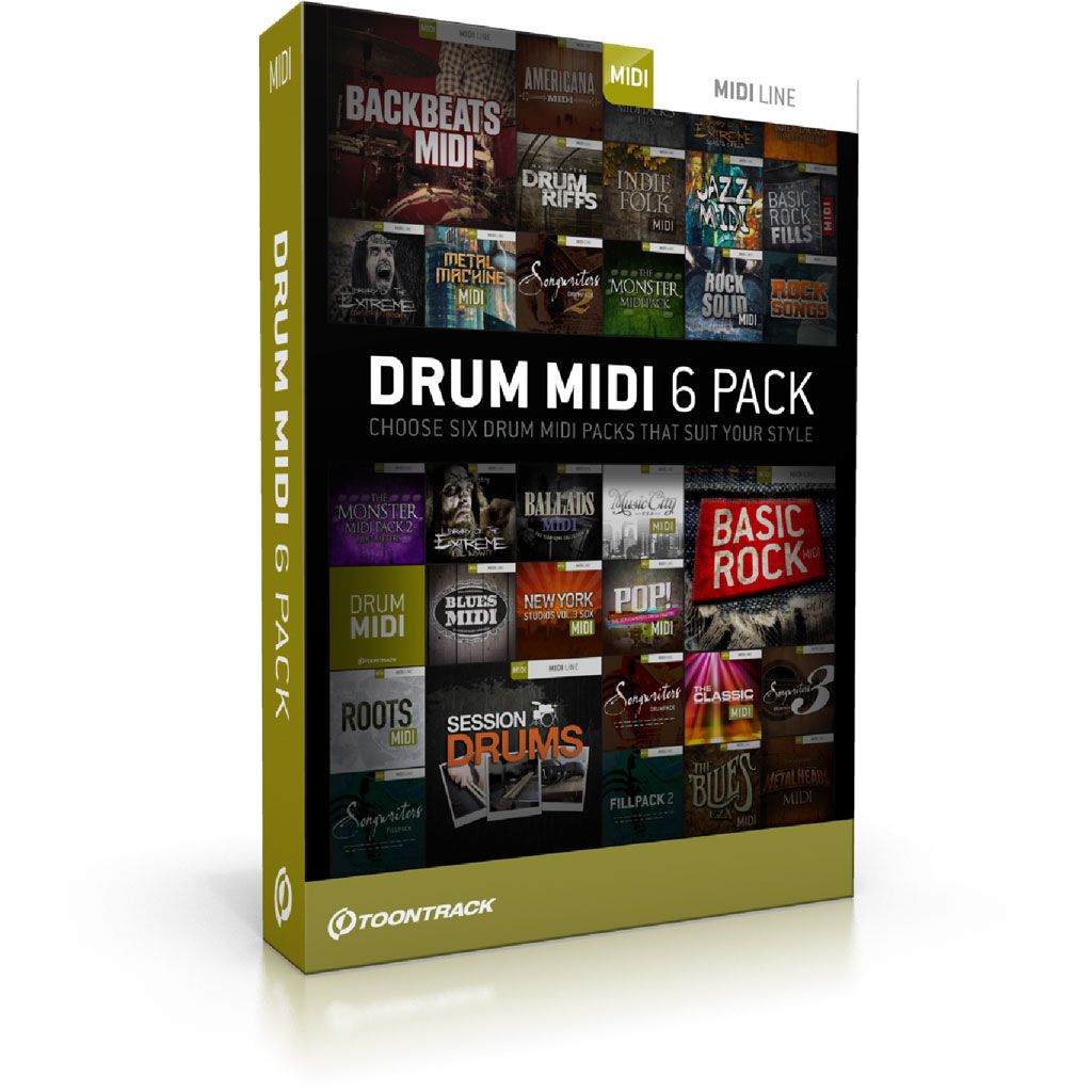 ToonTrack Drum MIDI 6 Pack (Licence Key) von Toontrack