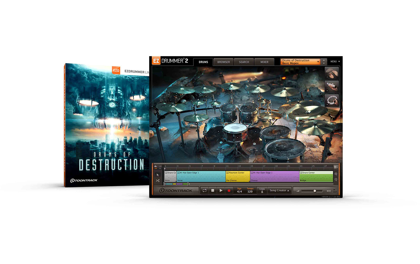 ToonTrack Drums of Destruction EZX (Licence Key) von Toontrack