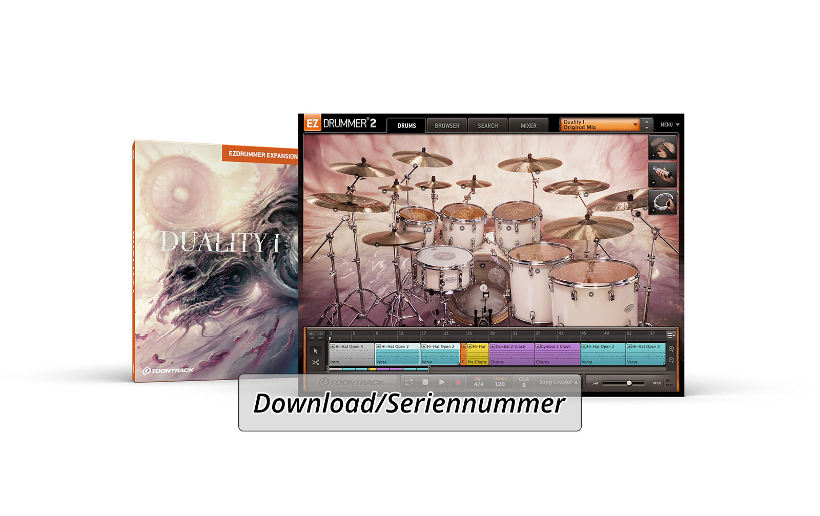 ToonTrack Duality I EZX (Licence Key) von Toontrack