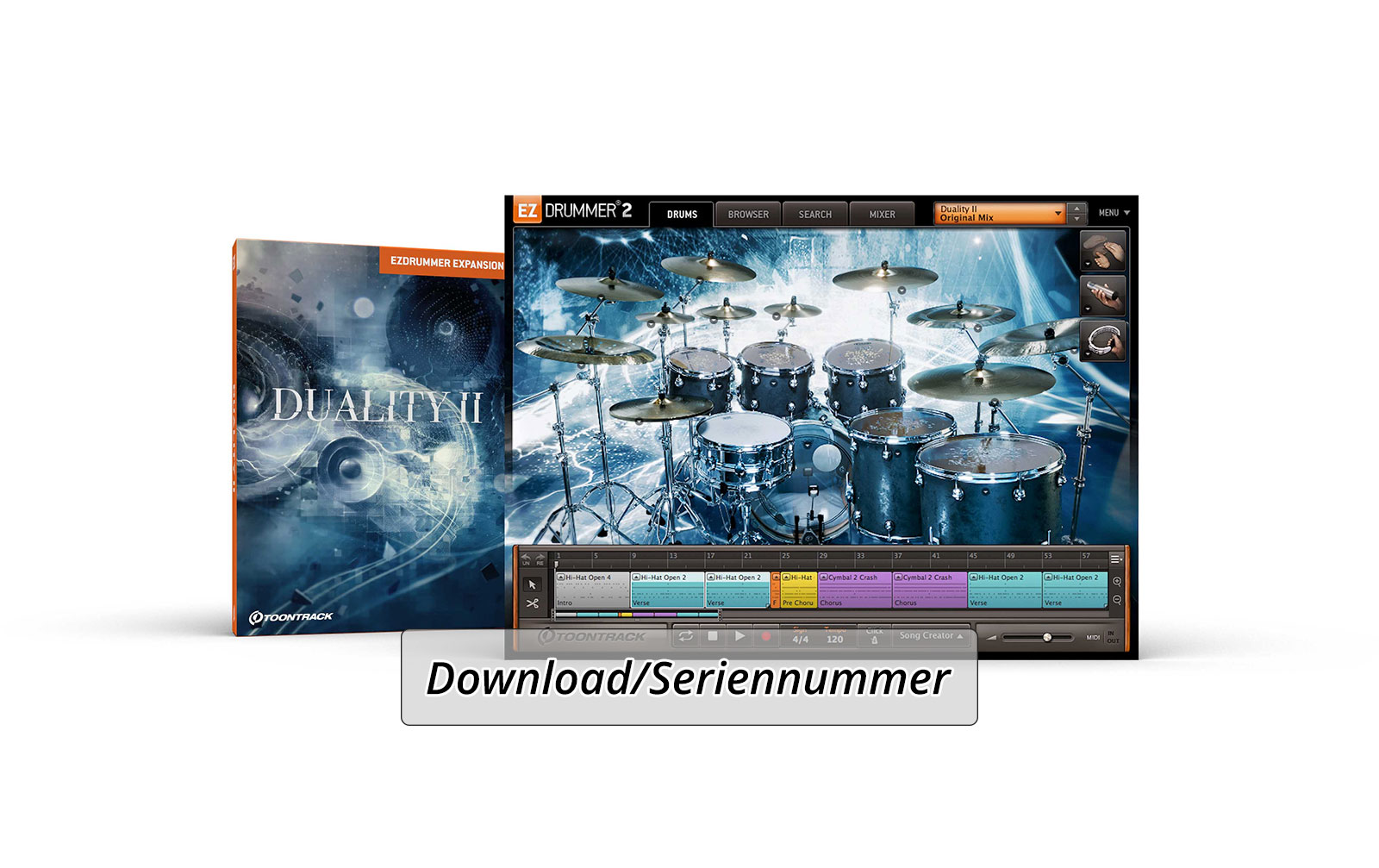 ToonTrack Duality II EZX (Licence Key) von Toontrack