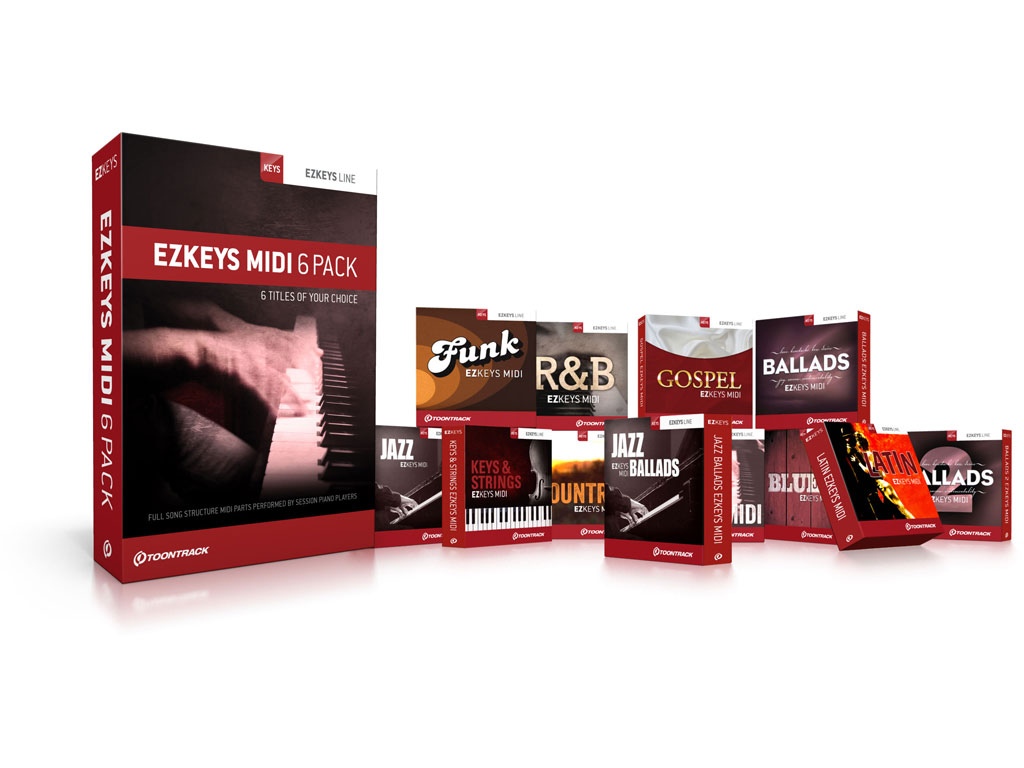 ToonTrack EZkeys MIDI 6 Pack (Licence Key) von Toontrack