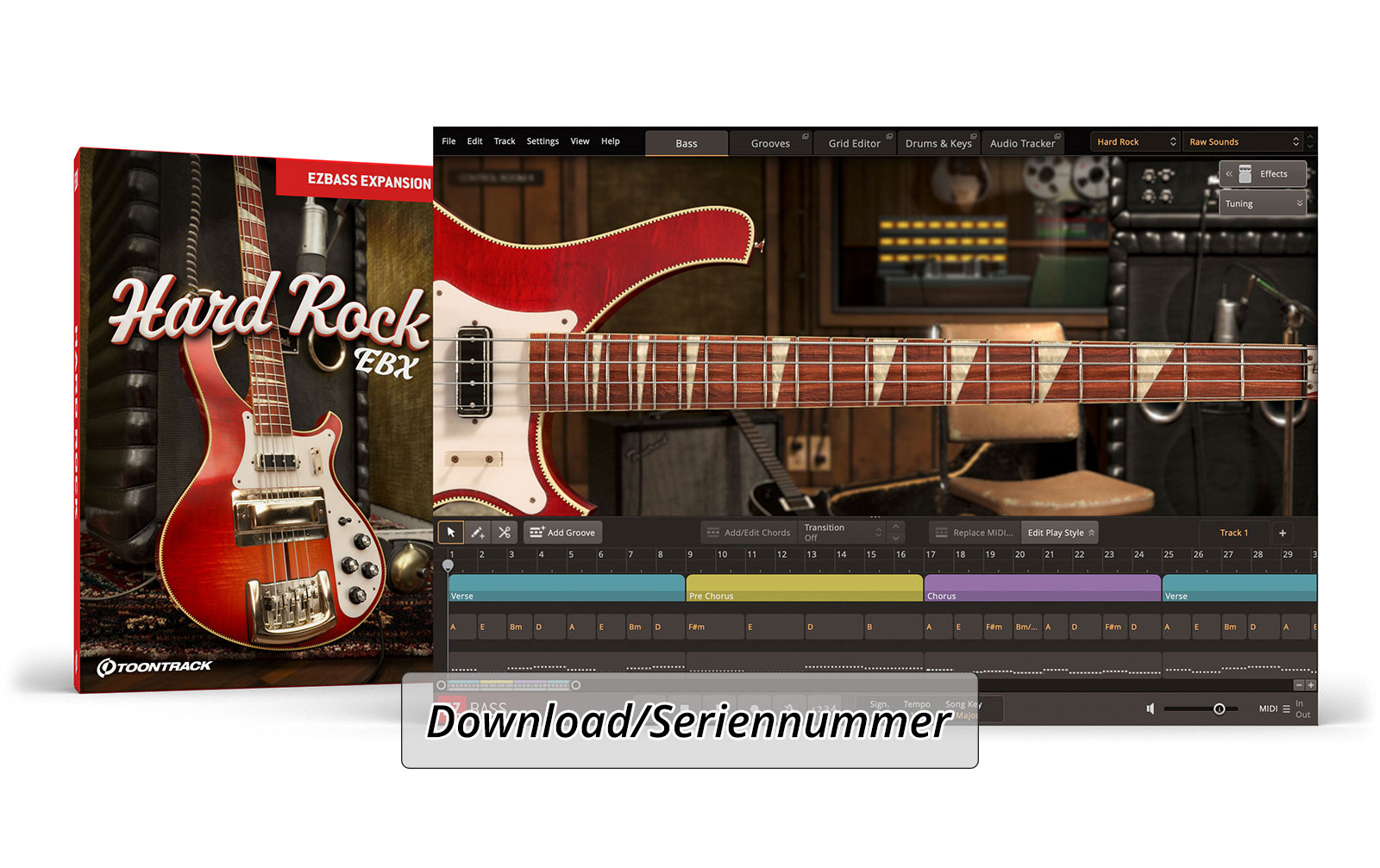 ToonTrack Hard Rock EBX (Lizenz Code) von Toontrack