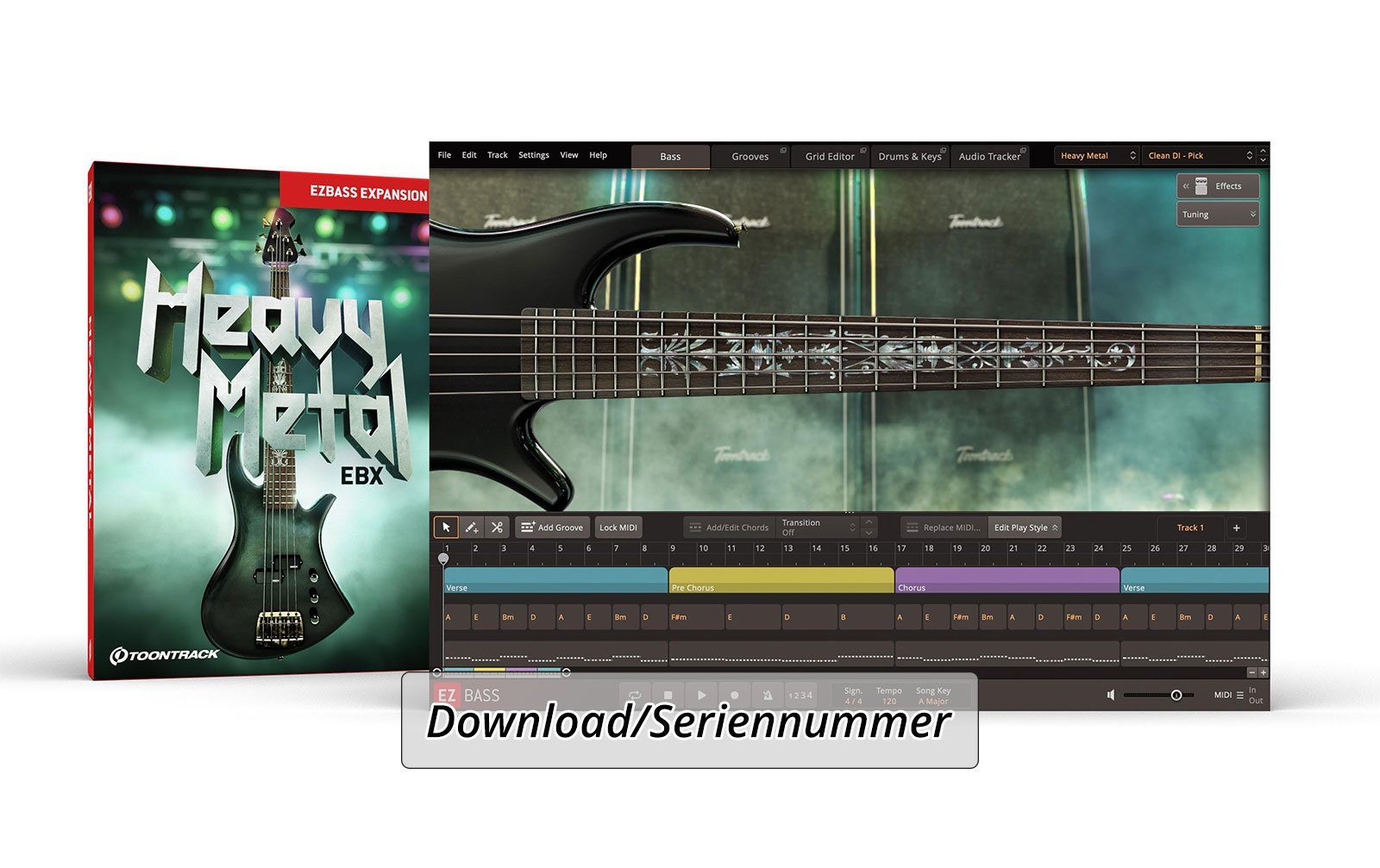 ToonTrack Heavy Metal EBX (Lizenz Code) von Toontrack