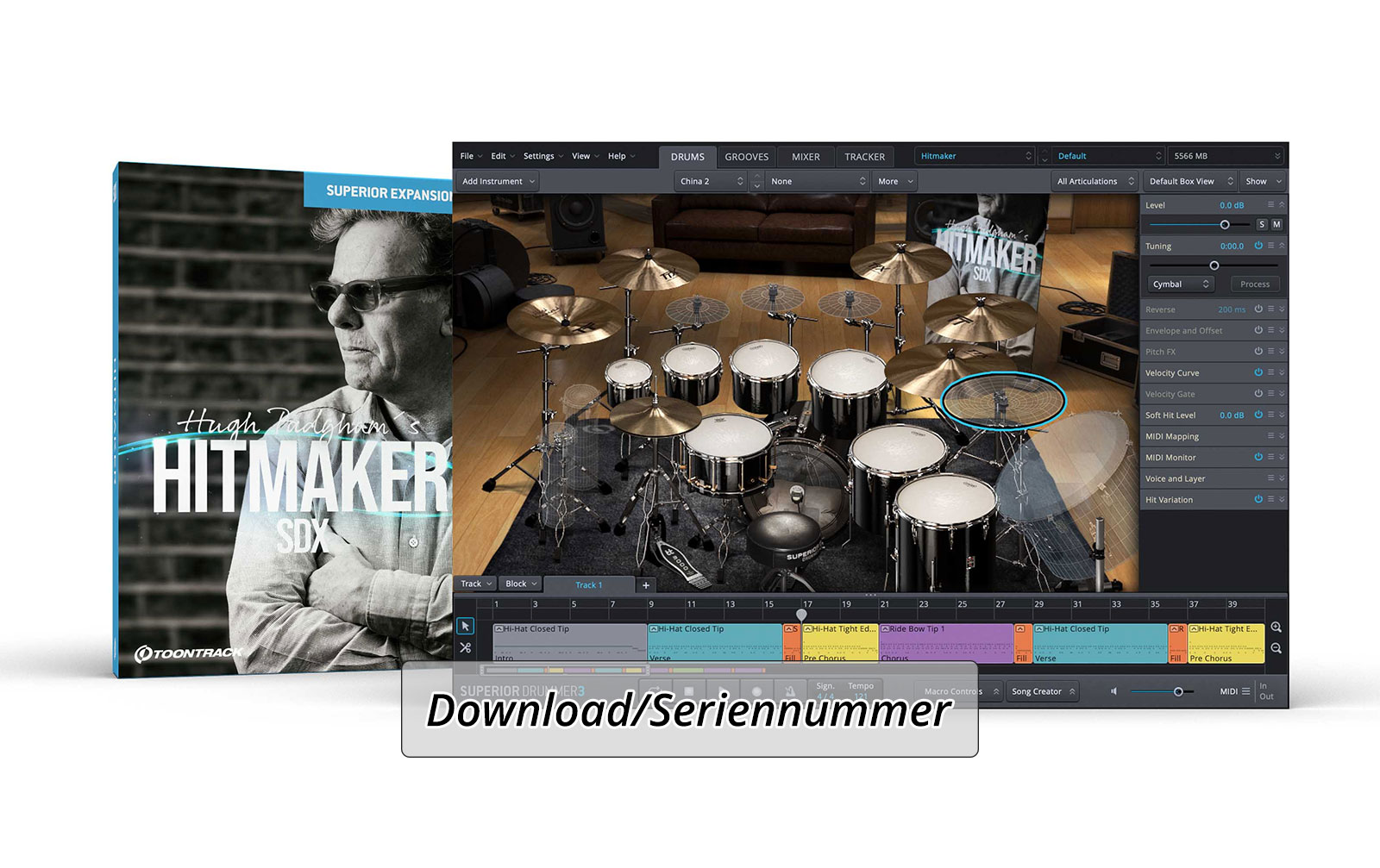 ToonTrack Hitmaker SDX (Licence Key) von Toontrack