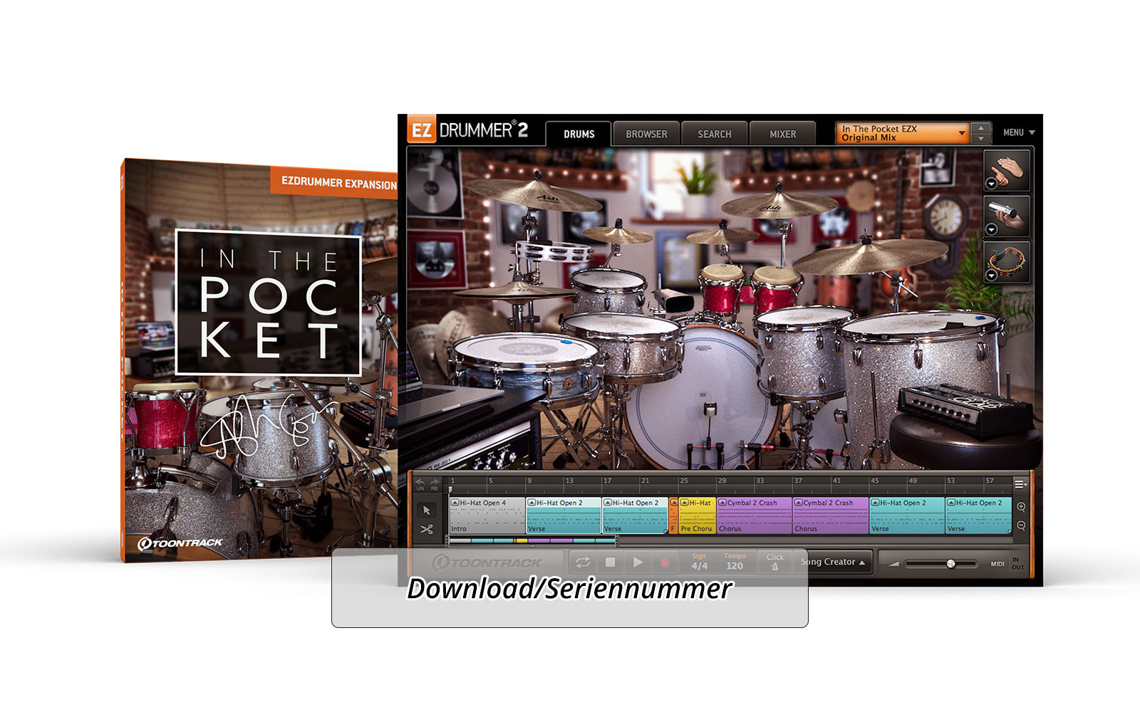 ToonTrack In The Pocket EZX (Licence Key) von Toontrack