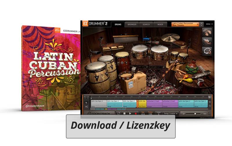 ToonTrack Latin Cuban Percussion EZX (Licence Key) von Toontrack