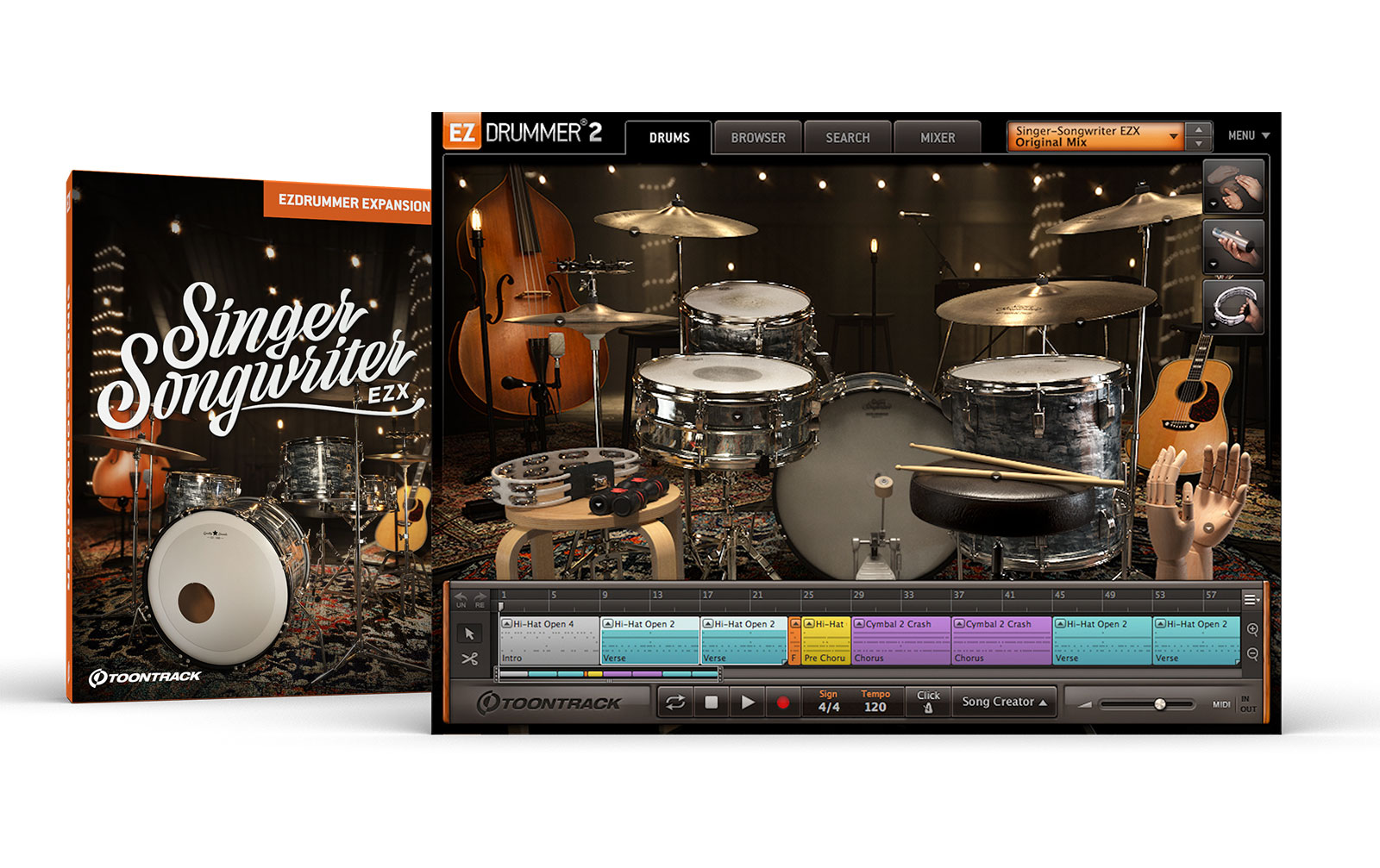 ToonTrack Singer-Songwriter EZX (Licence Key) von Toontrack