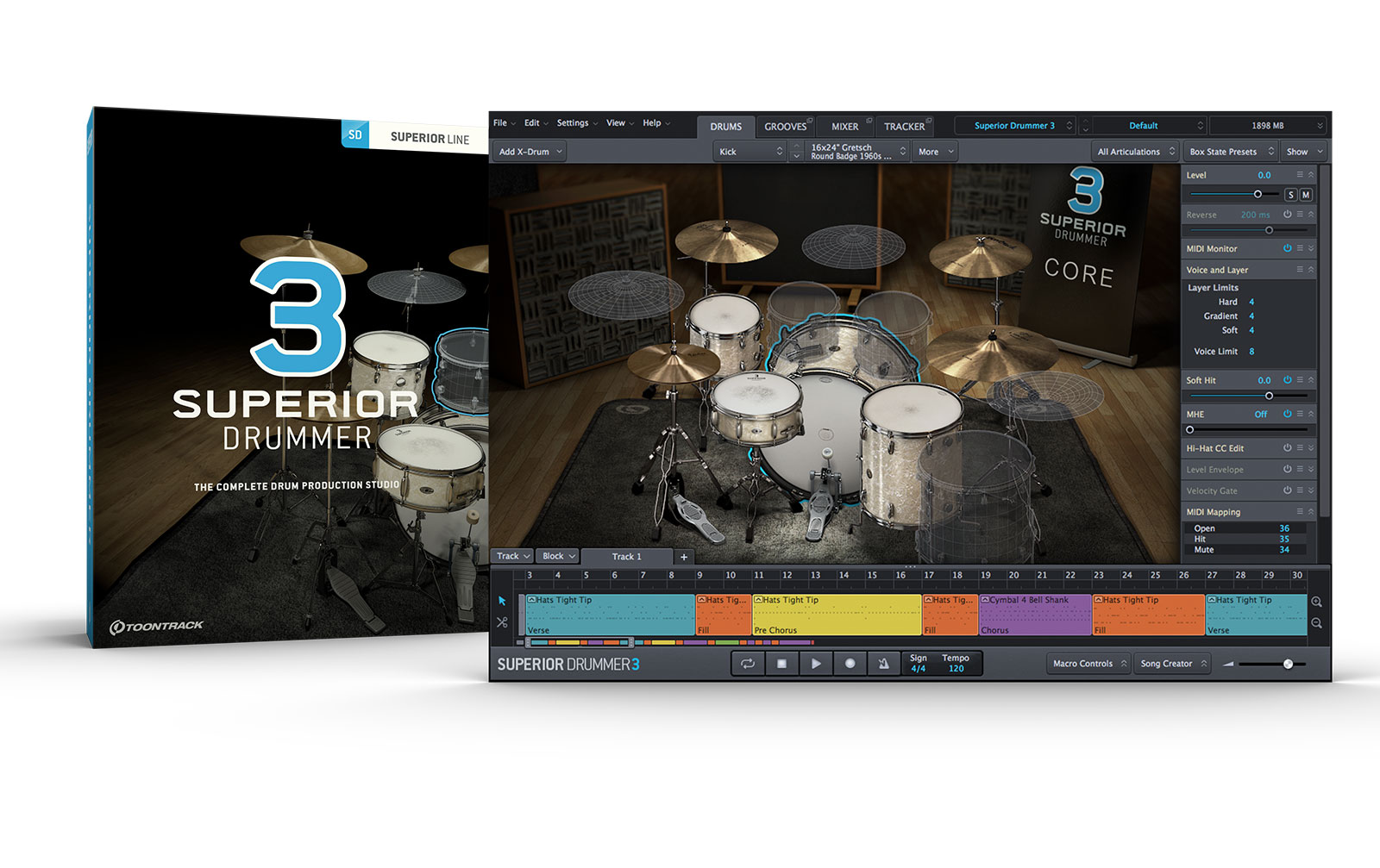 ToonTrack Superior Drummer 3 (Download/Licence Key) von Toontrack