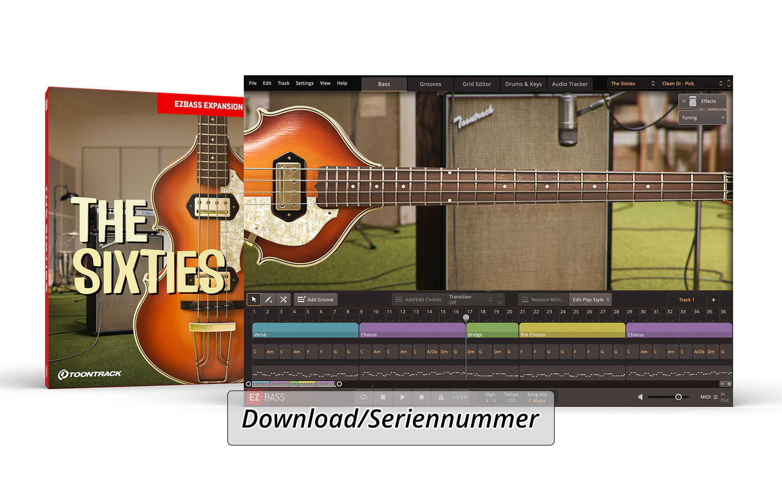 ToonTrack The Sixties EBX (Lizenz Code) von Toontrack