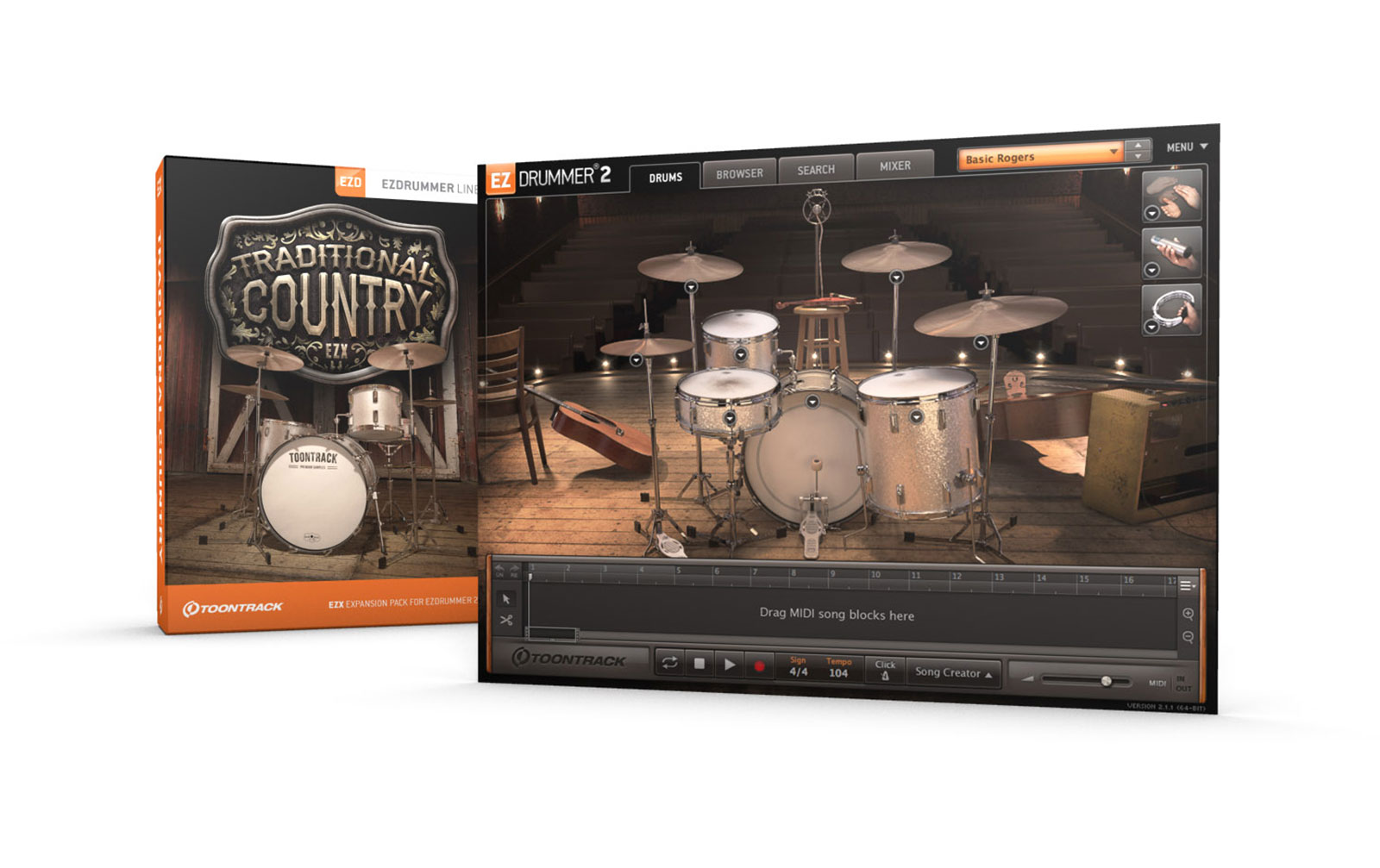 ToonTrack Traditional Country EZX (Licence Key) von Toontrack