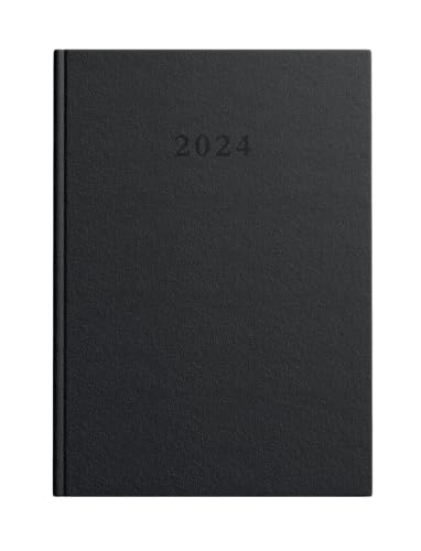 Buchkalender 2024 A4 Tageslayout schwarz von Top-2000