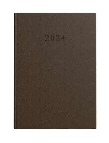 Buchkalender 2024 A5 Seitenlayout Tagesbraun von Top-2000