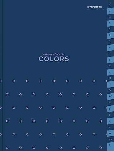 Top-2000 Index Notizbuch A5 96 Blatt kariert, A-Z, Blau/Notizbuch mit Register A-Z von Top-2000