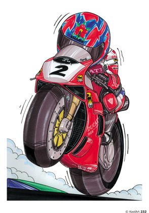 Ducati 998 – Carl Fogerty – WSB rot – Koolart Premium Qualität Schweres Mauspad 0232 von Top Banana Gifts