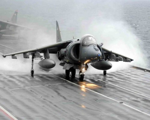 Mauspad, Motiv Klassische Flugzeuge - Harrier Jet von Top Banana Gifts