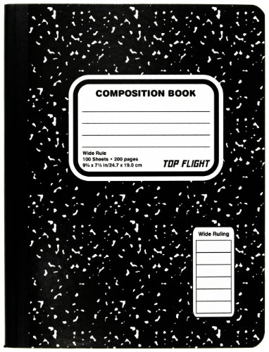 Top Flight Kompositionsbuch, breite Leiste, 100 Blatt Top Flight Kompositionsbuch, breite Leiste, 100 Blatt von Top Flight