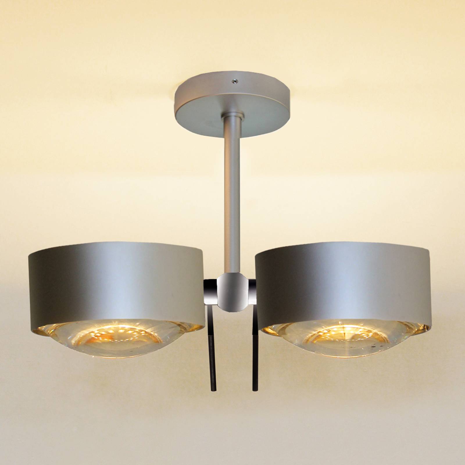 Deckenleuchte Puk Sides chrom matt 10 cm 2-flammig G9 von Top Light