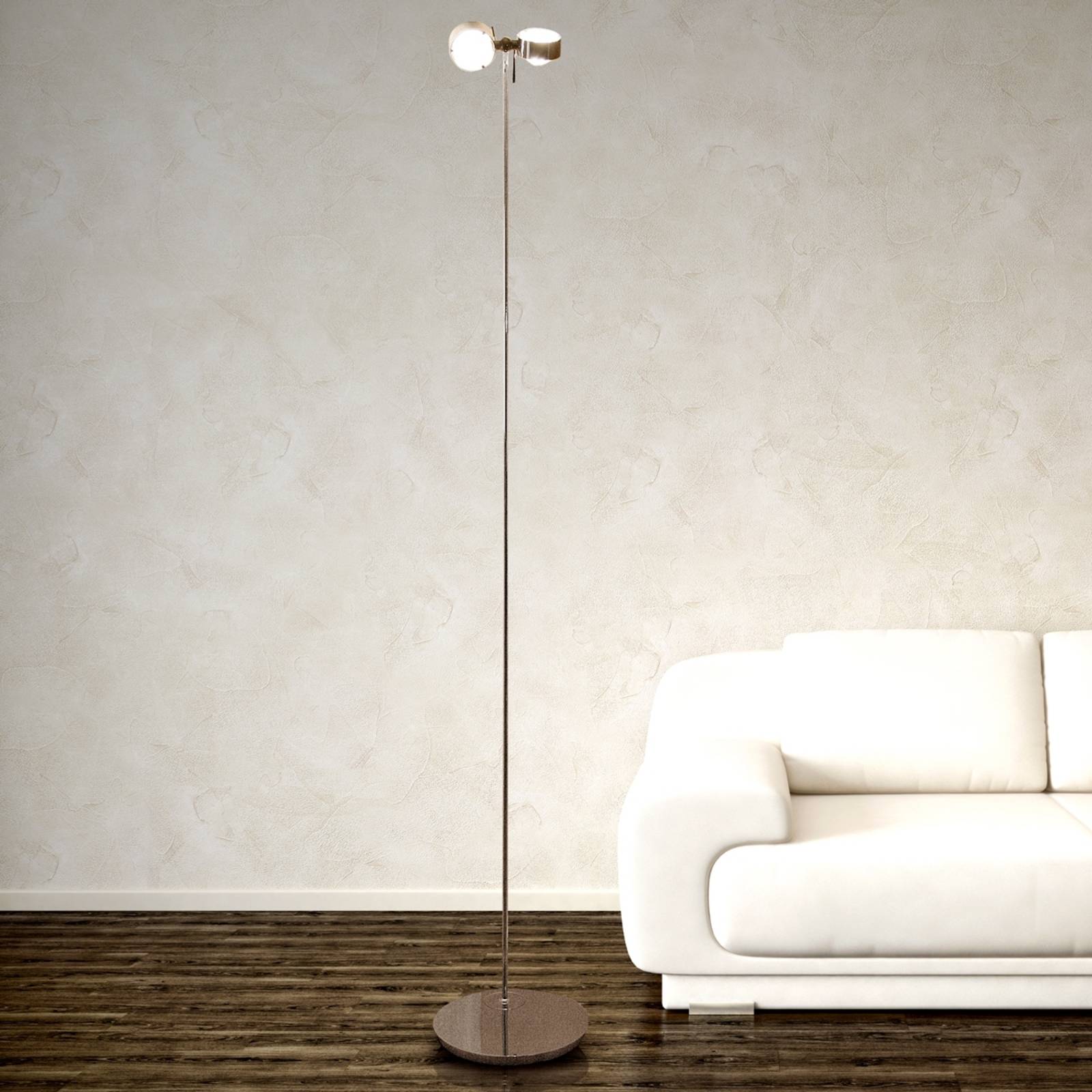 Flexible Stehleuchte PUK FLOOR, chrom, 2-fl. Flexible Stehleuchte PUK FLOOR, chrom, 2-fl. von Top Light