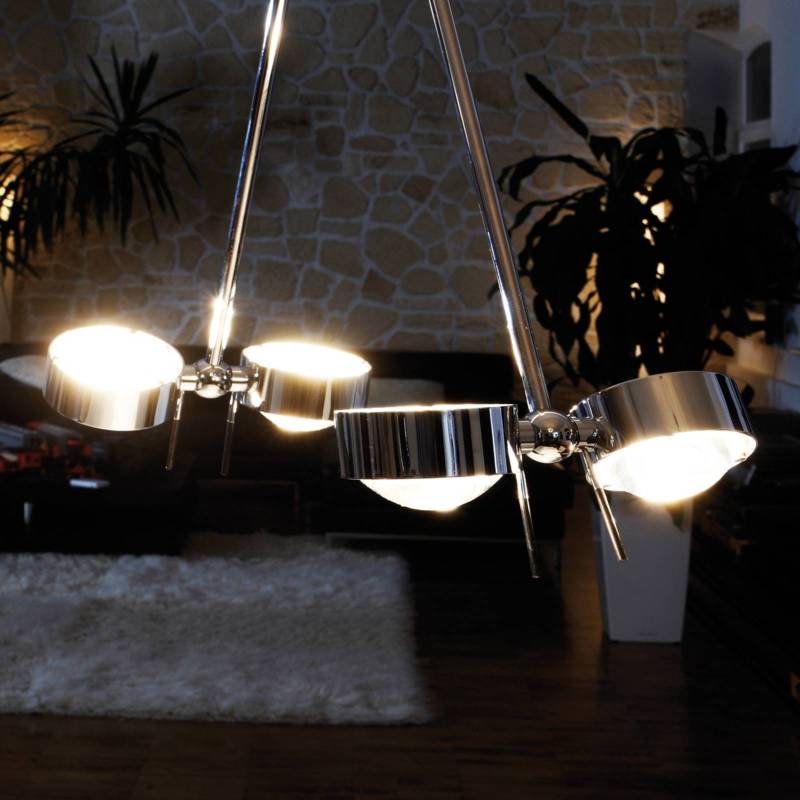 Hängeleuchte PUK CEILING, 4-flg., chrom, 80 cm von Top Light