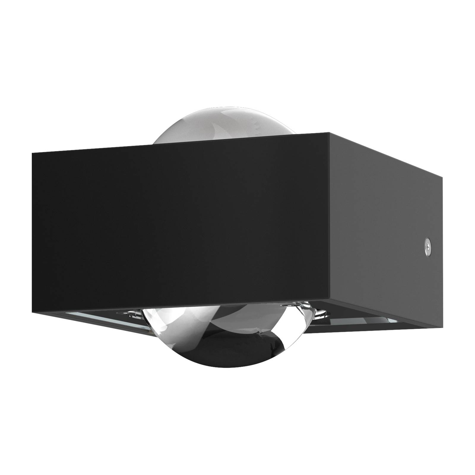 LED-Wandlampe Focus 100 Linsen klar, schwarz/chrom von Top Light