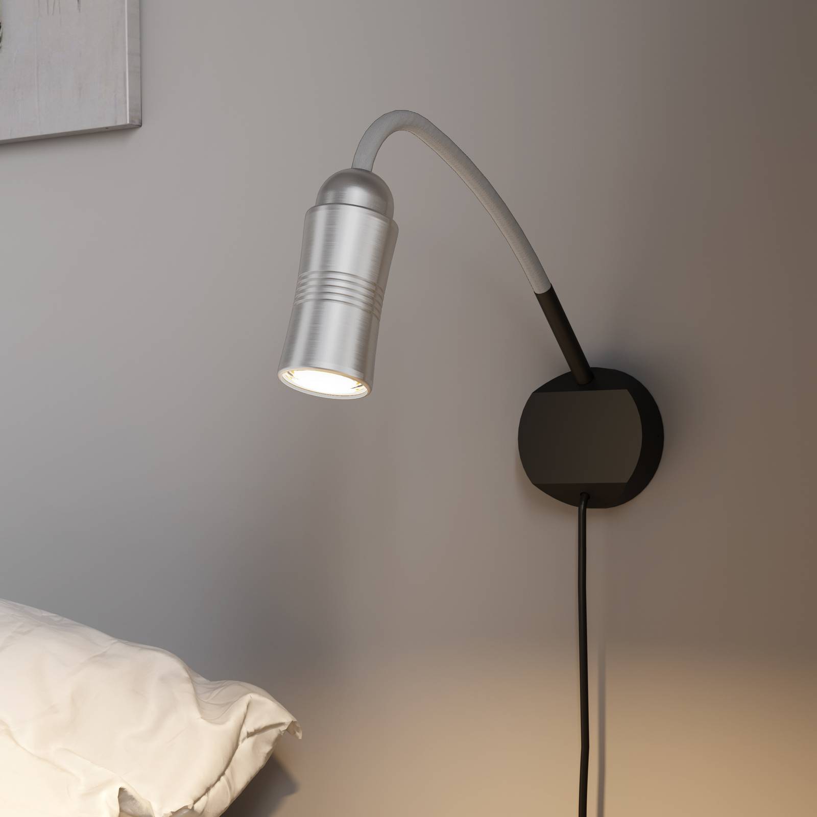 Neo! Flex Hotel II LED-Wandleuchte, alu/silber Neo! Flex Hotel II LED-Wandleuchte, alu/silber von Top Light