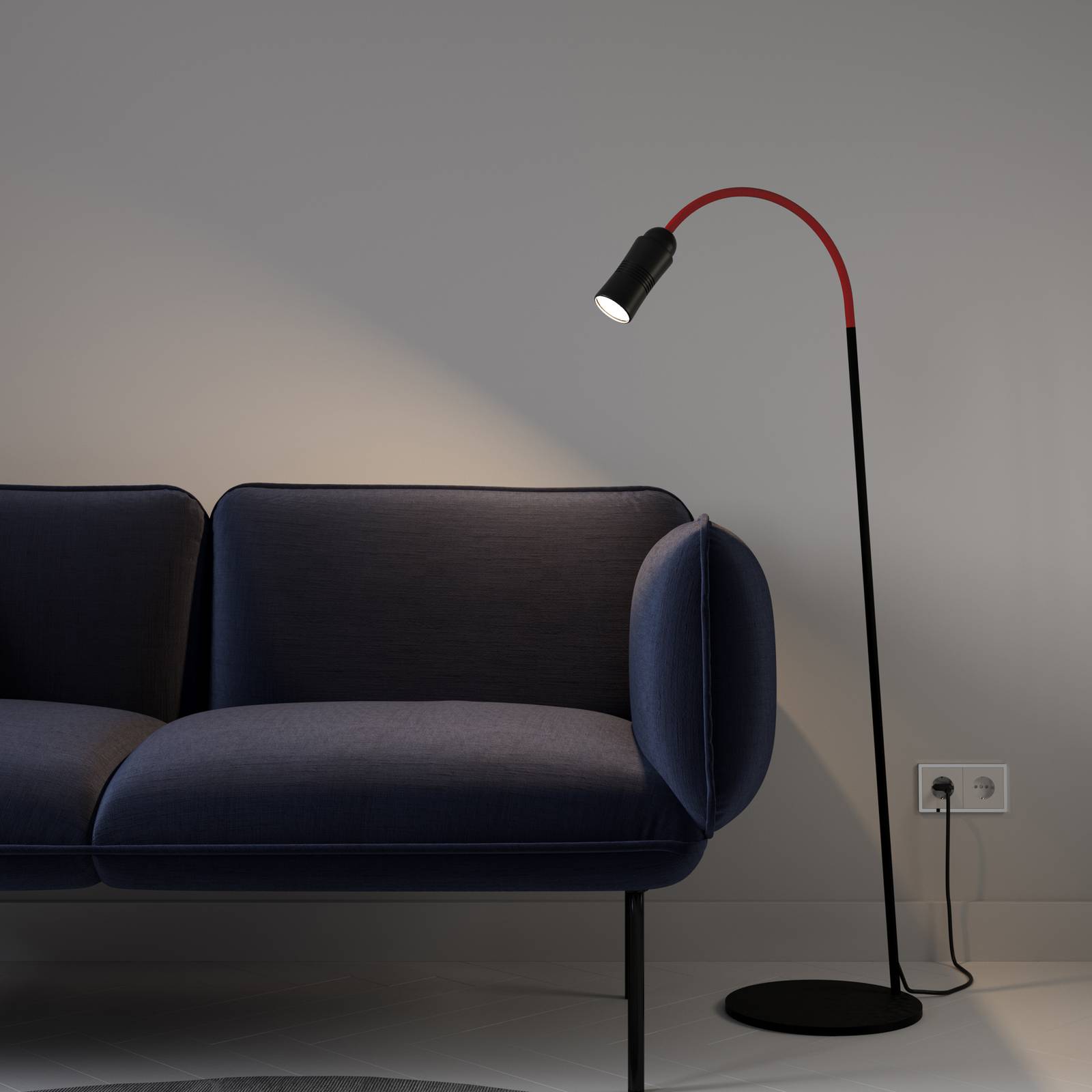 Neo! Floor LED-Stehleuchte dimmbar schwarz/rot Neo! Floor LED-Stehleuchte dimmbar schwarz/rot von Top Light