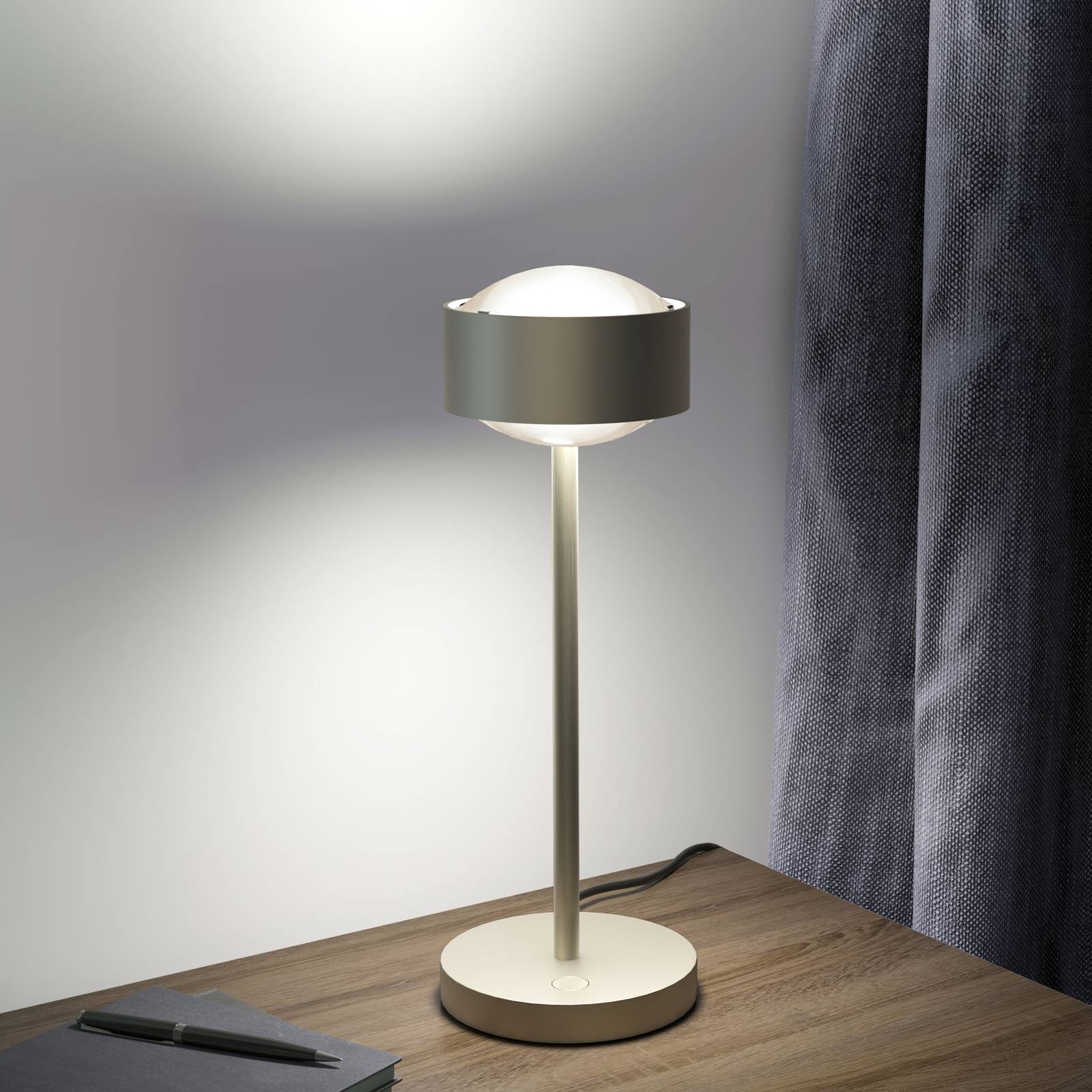 Puk! 120 Eye Table LED, Linsen matt, nickel matt von Top Light