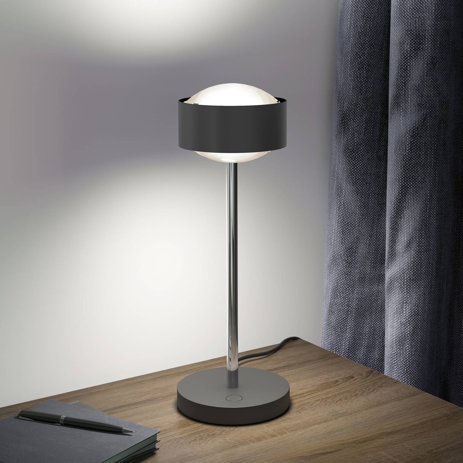 Puk! 120 Eye Table LED Linsen matt anthrazit/chrom Puk! 120 Eye Table LED Linsen matt anthrazit/chrom von Top Light