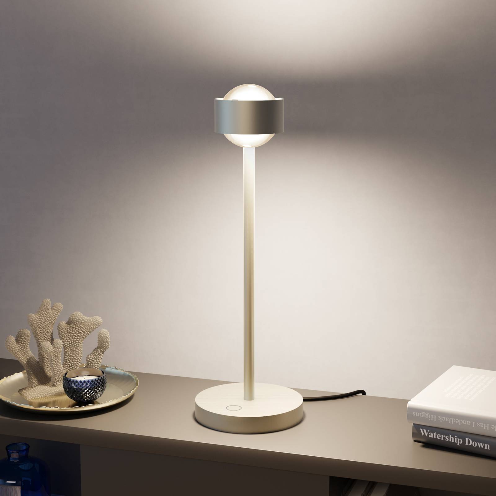 Puk! 80 Eye Table LED, Linsen matt, nickel matt Puk! 80 Eye Table LED, Linsen matt, nickel matt von Top Light