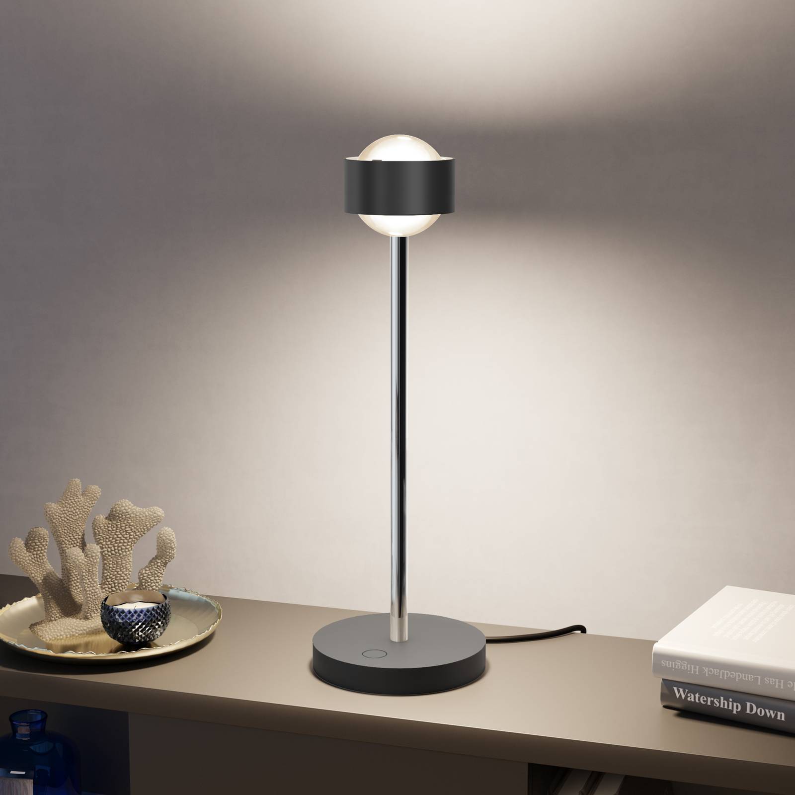 Puk! 80 Eye Table LED, Linsen matt, schwarz/chrom Puk! 80 Eye Table LED, Linsen matt, schwarz/chrom von Top Light