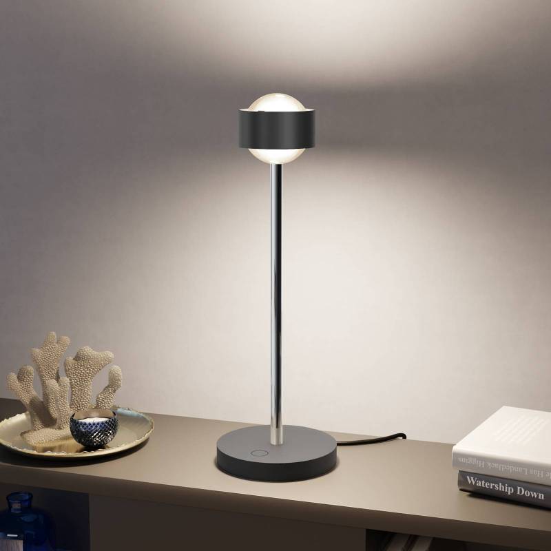 Puk! 80 Eye Table LED, Linsen matt, schwarz/chrom von Top Light