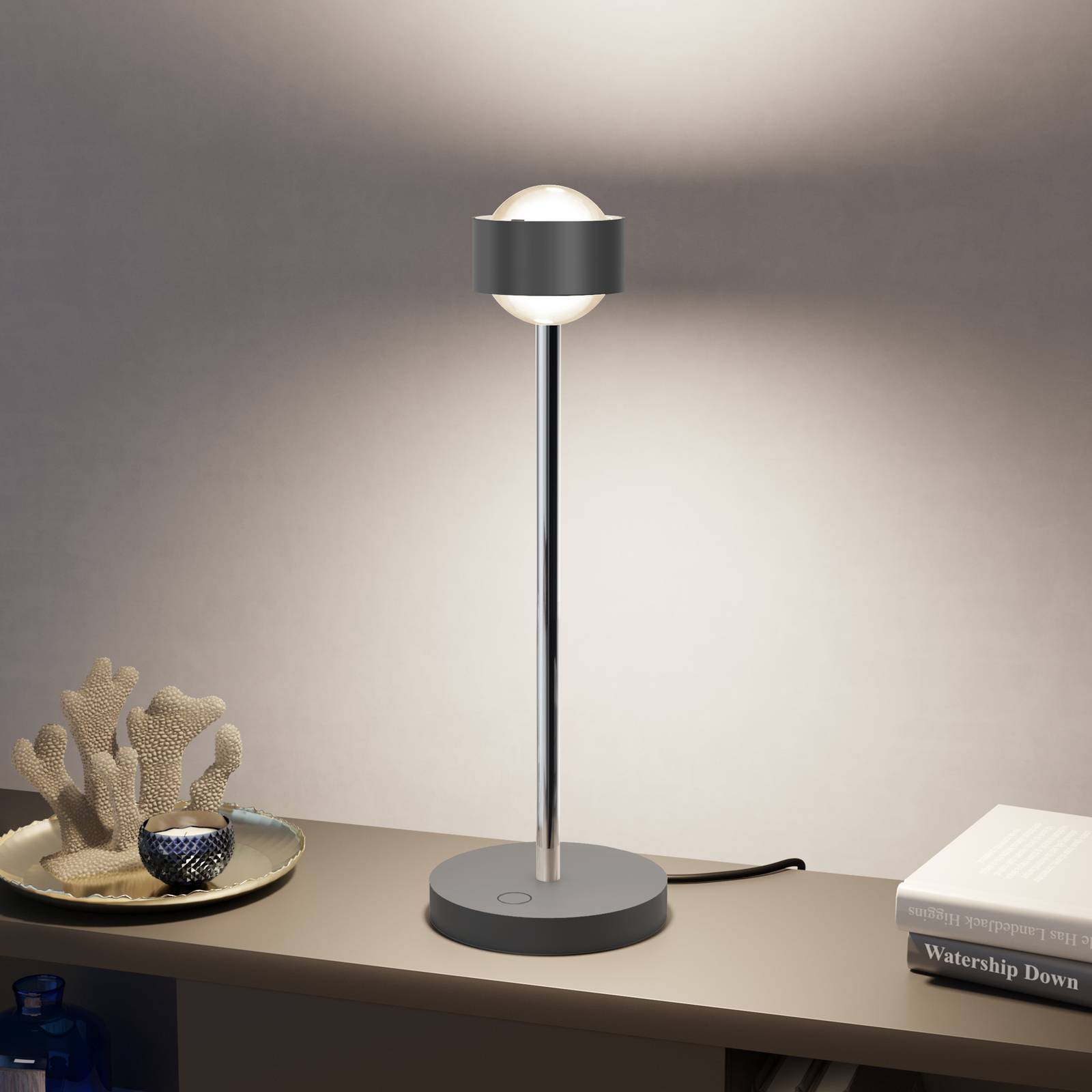 Puk! 80 Eye Table LED Linsen matt, anthrazit/chrom Puk! 80 Eye Table LED Linsen matt, anthrazit/chrom von Top Light